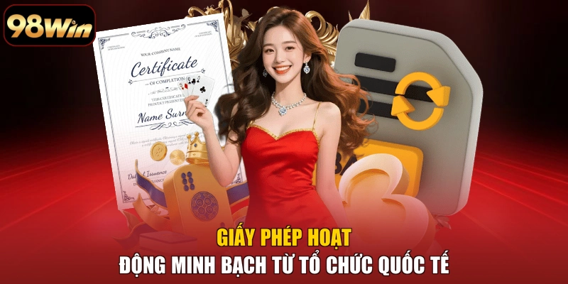 Giấy phép hoạt động minh bạch từ tổ chức quốc tế